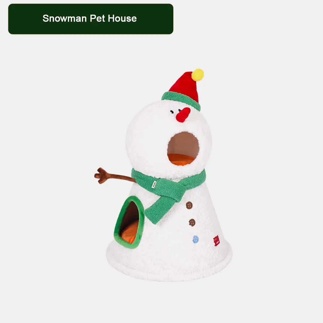 Pawsmas Snowman Pet House
