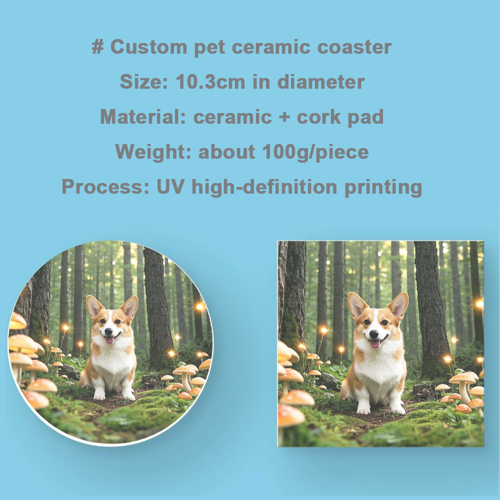 DIY-Petfoto-kustomisiertes keramisches wärmeisolierendes Untersetzer