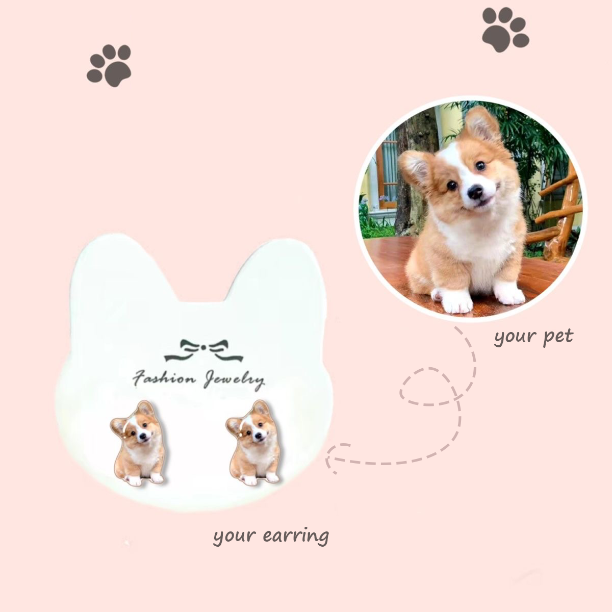 Persönliche Pet - Portrait - Ohrschmuck gestalten