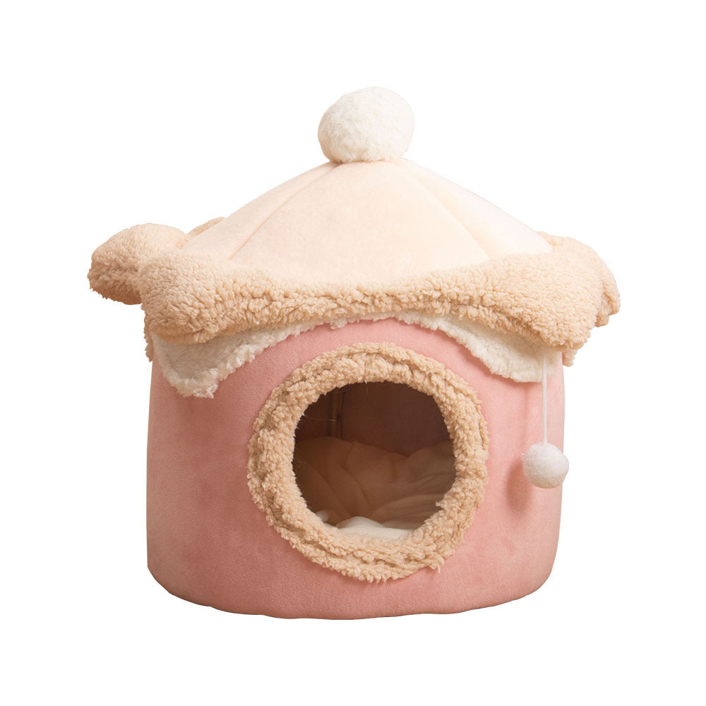 Fully Enclosed Cat Bed Deep Sleep Comfort Pet Bed