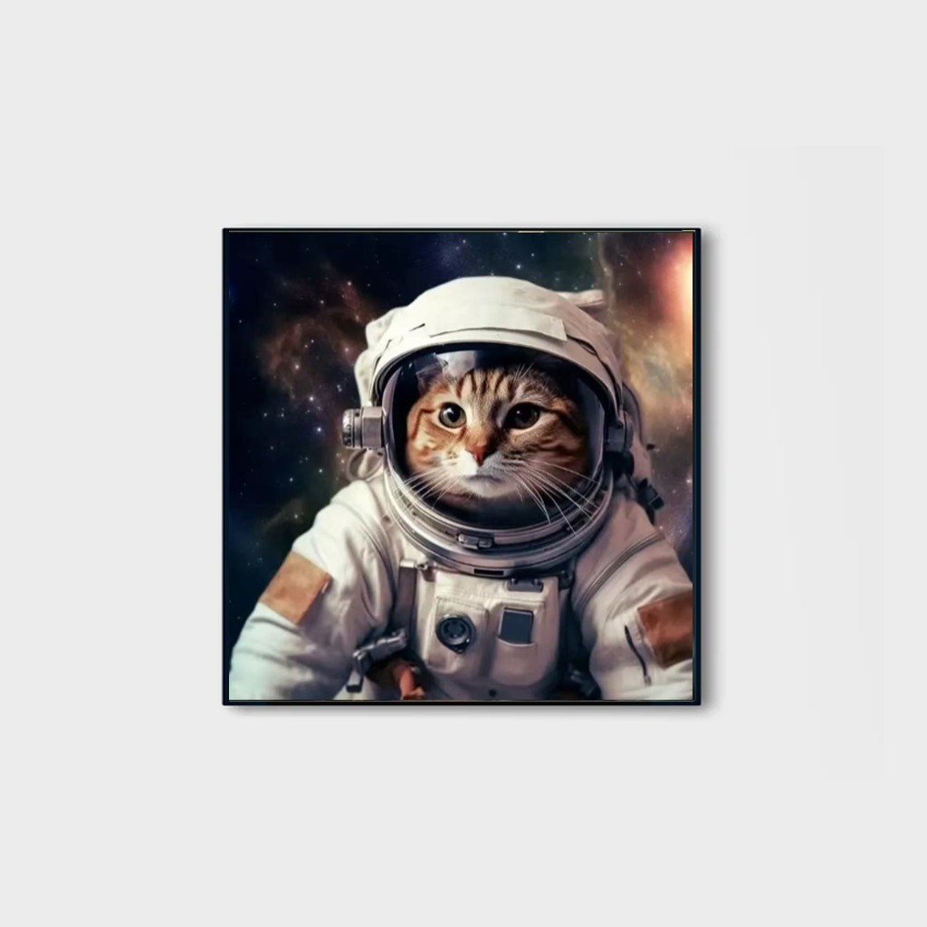 The Astronaut Pet Custom Portrait Painting