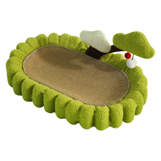 Green Tree Sisal Cat Scratching Board Cat Bed