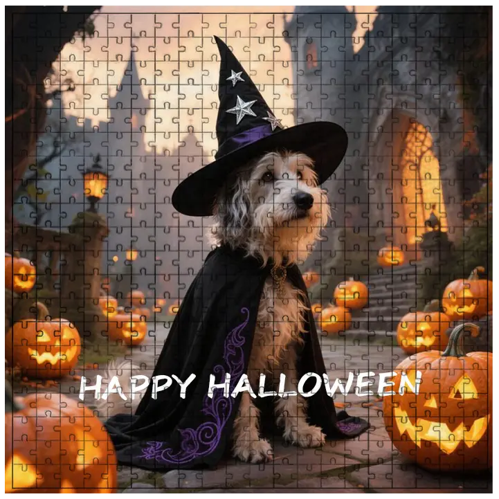 Halloween Customized Pet Portrait Puzzle