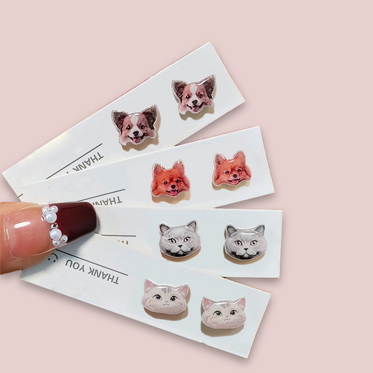 Personnalisez vos boucles d'oreilles portrait d'animal de compagnie