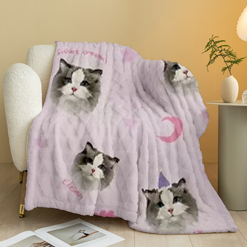 Pink Moon Customized Pet Blanket
