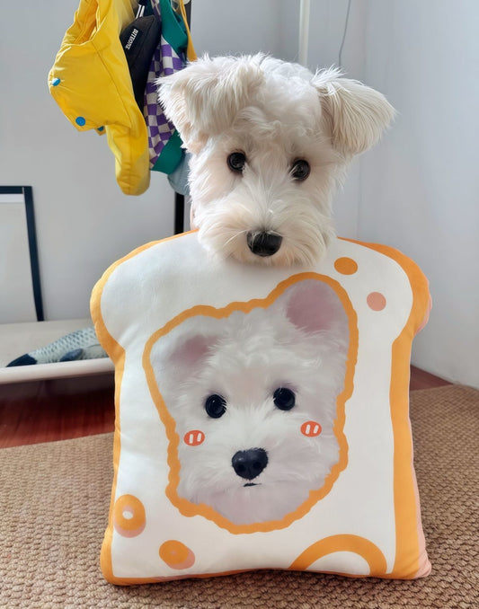 Cartoon Toast Style Customized Pet Gift Pillow