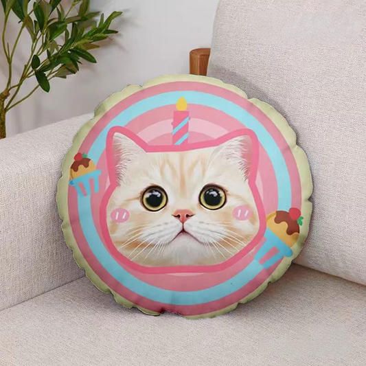 Sweet Ice Cream Custom Pet Portrait Pillow