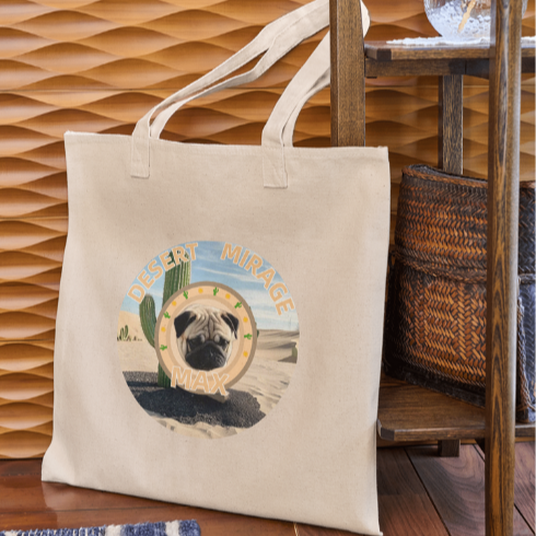 Desert Mirage Custom Pet Themed Canvas Bags