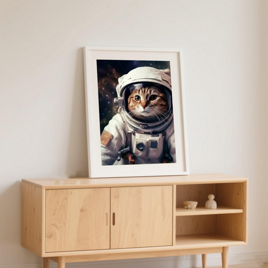 The Astronaut Pet Custom Portrait Painting