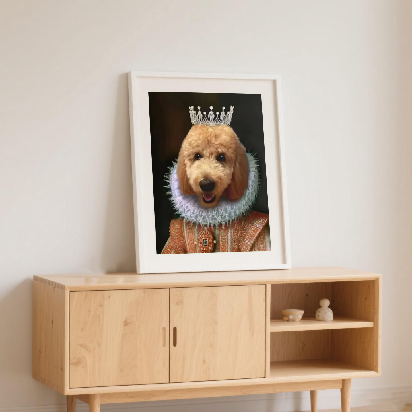 Königliche Hundefamilie, maßgeschneiderte Haustierporträt