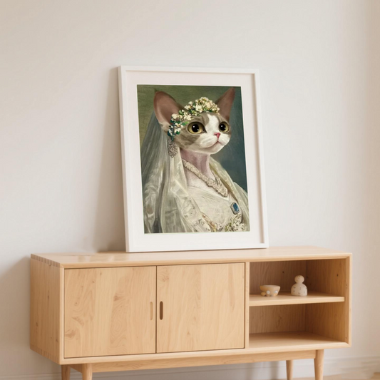 Bride Custom Pet Portrait Painting