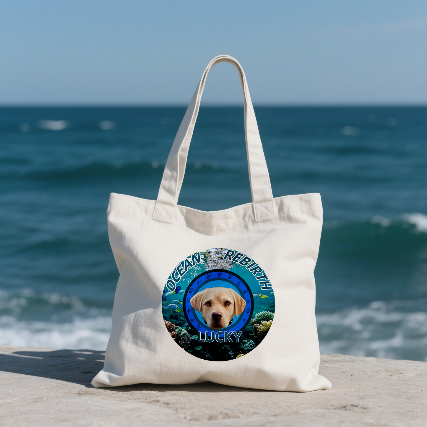 Ocean Rebirth Custom Pet Themed Canvas Bags