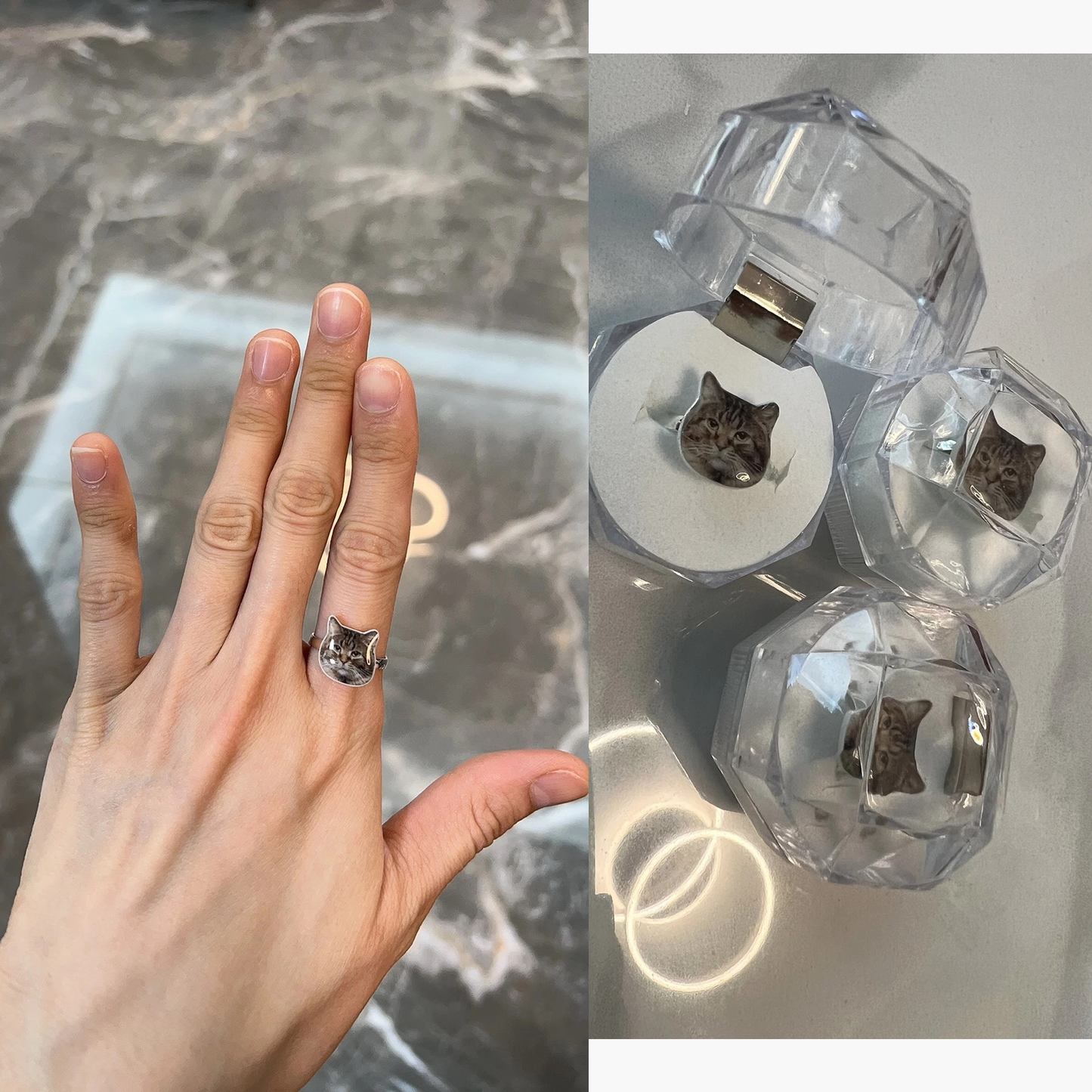 Custom Pet Memorial Acrylic Rings