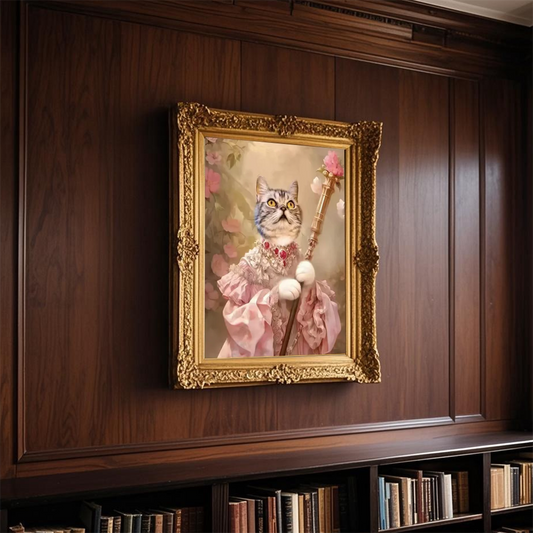 Princess Scepter Customized Pet Portrait Painting