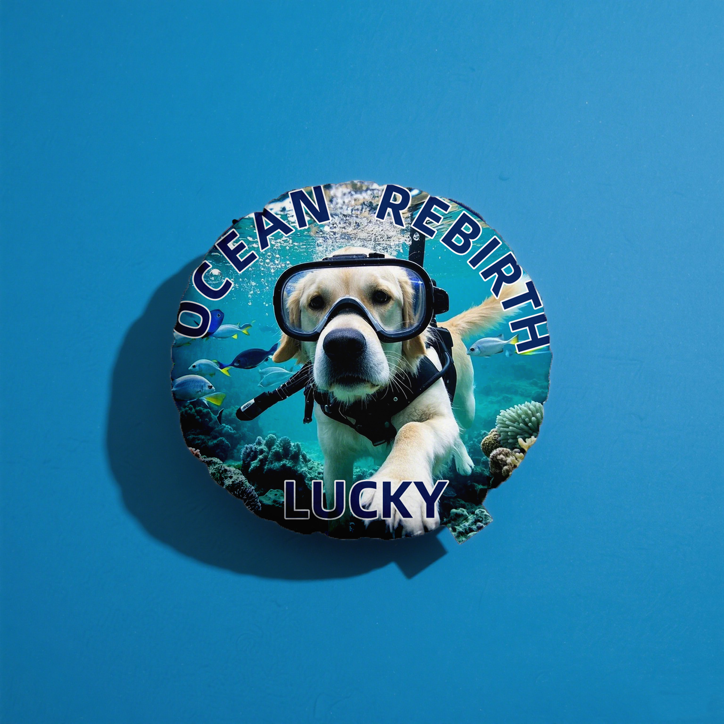 Ocean Rebirth Custom Pet Portrait Pillow