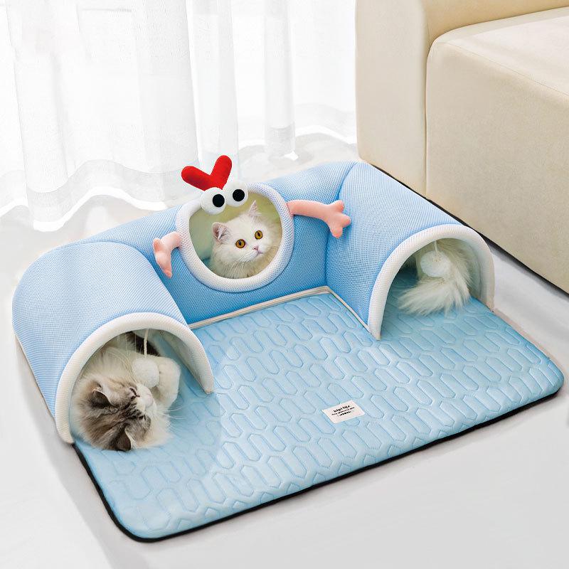 Cat tunnel play and sleep all-in-one cat bed pet bed