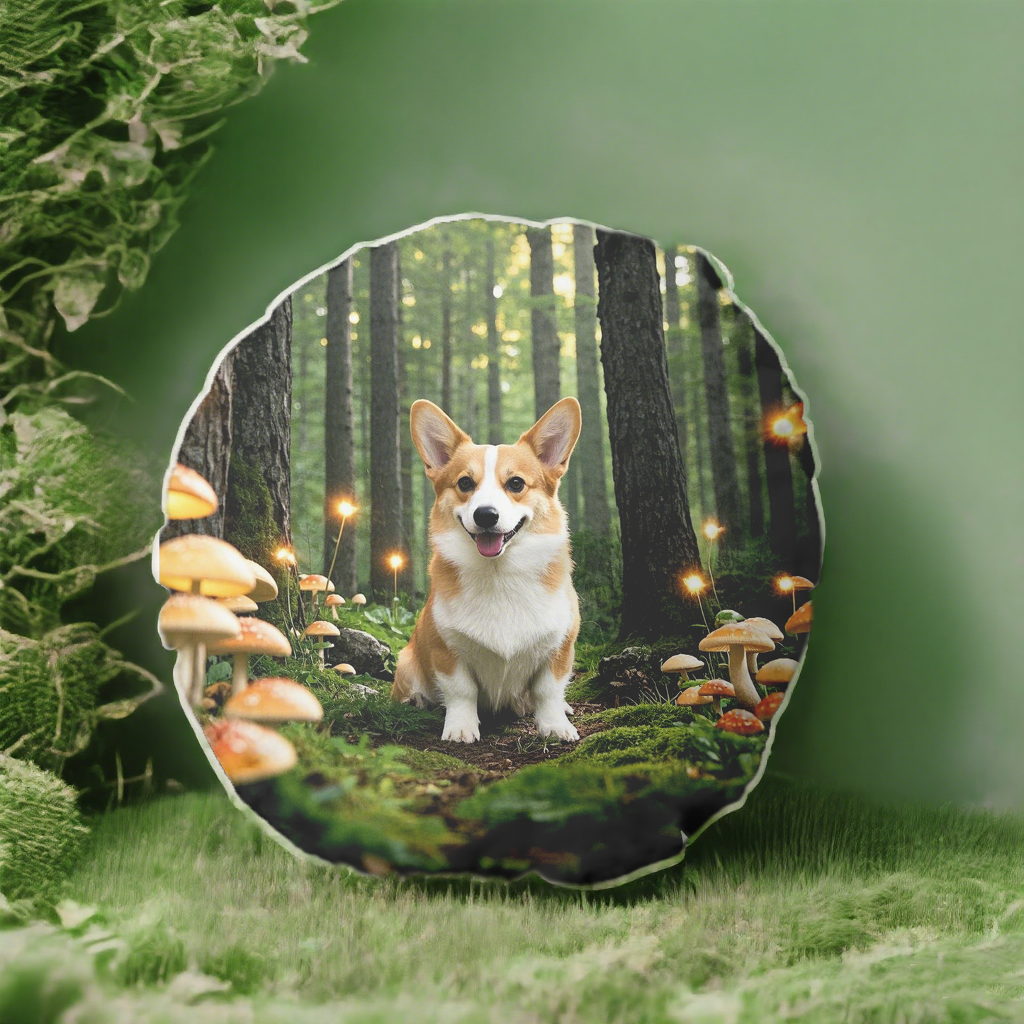 Forest Whisperers Custom Pet Portrait Pillow