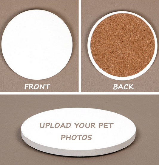 DIY pet photo custom ceramic heat-insulating coaster