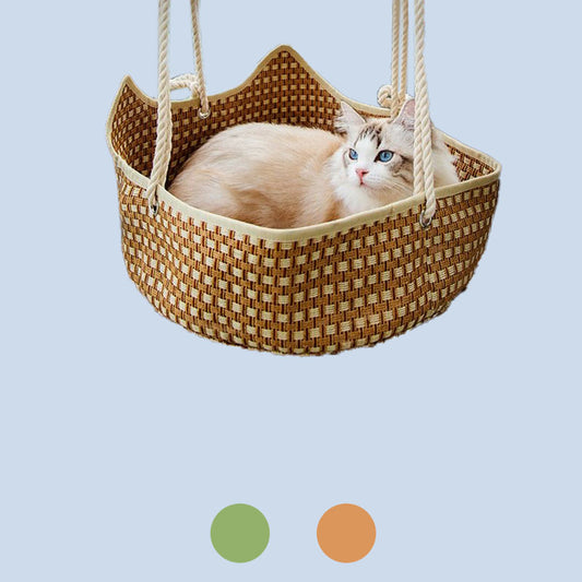 Natural Woven Cat Hammock