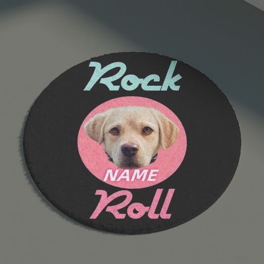 Rock Roll Customized Pet Portrait Carpet