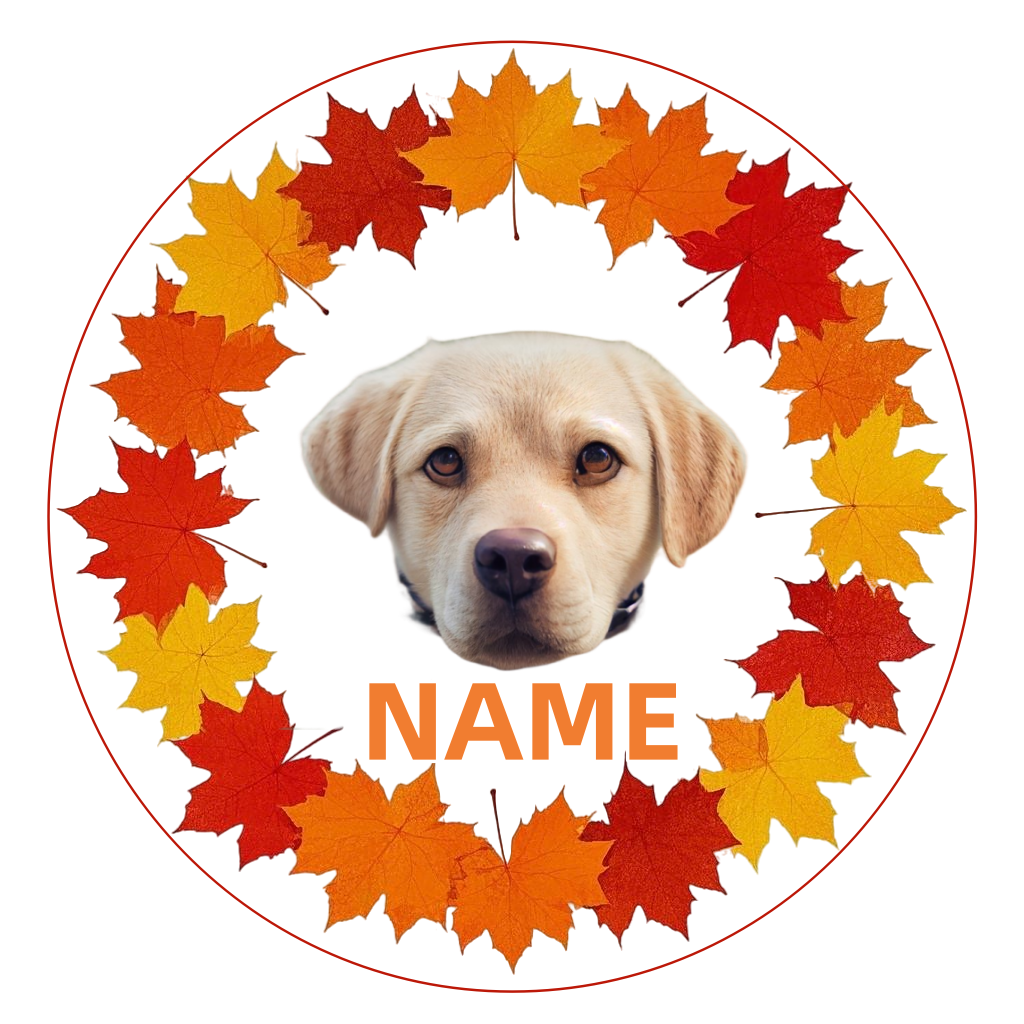 Maple Leaves Customized Pet Portrait Carpet