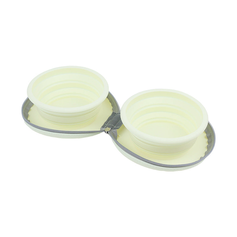 Collapsible Dual-Purpose Pet Travel Bowl