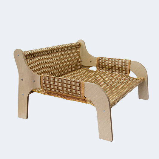 Rattan Pet Cat Bed Cooling Mat Sofa Lounger