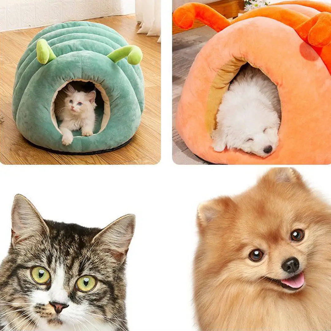 Caterpillar-Shaped Tunnel Cat Bed