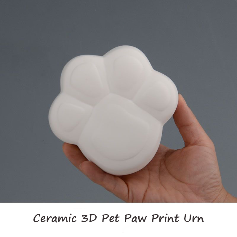 Paw Print Ceramic Pet Urn