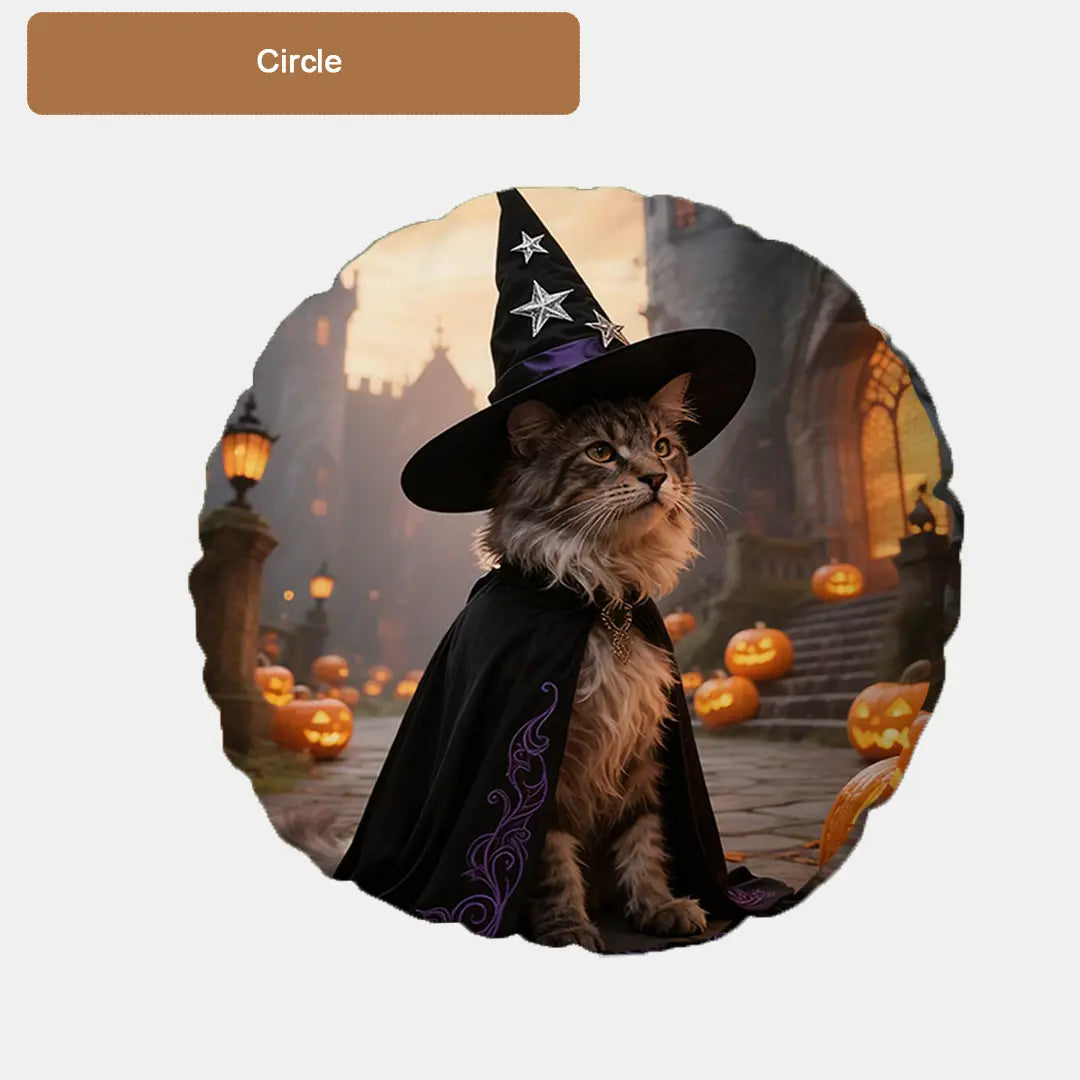 Halloween Custom Pet Portrait Pillow