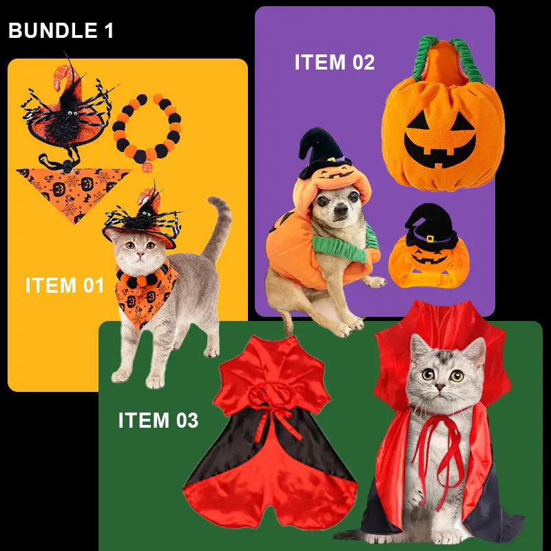 Classic Halloween pet cosplay costume pack