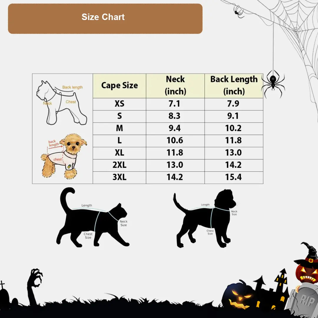 Halloween Elegant Lace & Bow Tie Vampire Cloak for Pets