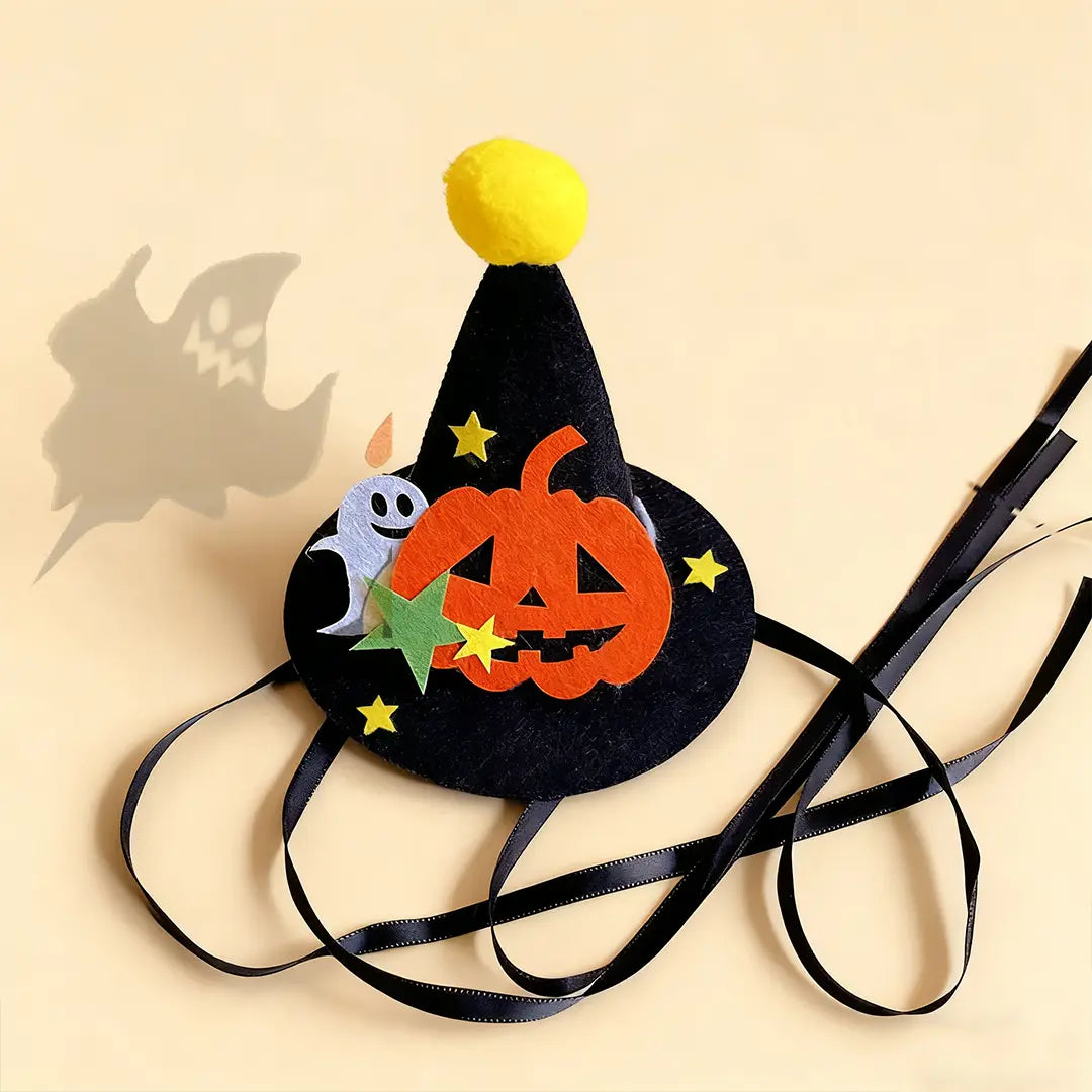 Halloween Pet Wizard Hat Costume Set