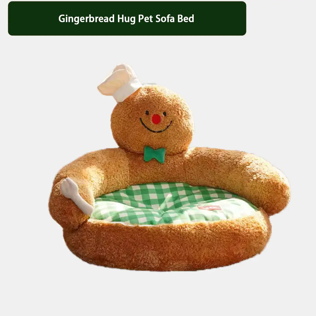 Pawsmas Gingerbread Hug Pet Sofa Bed