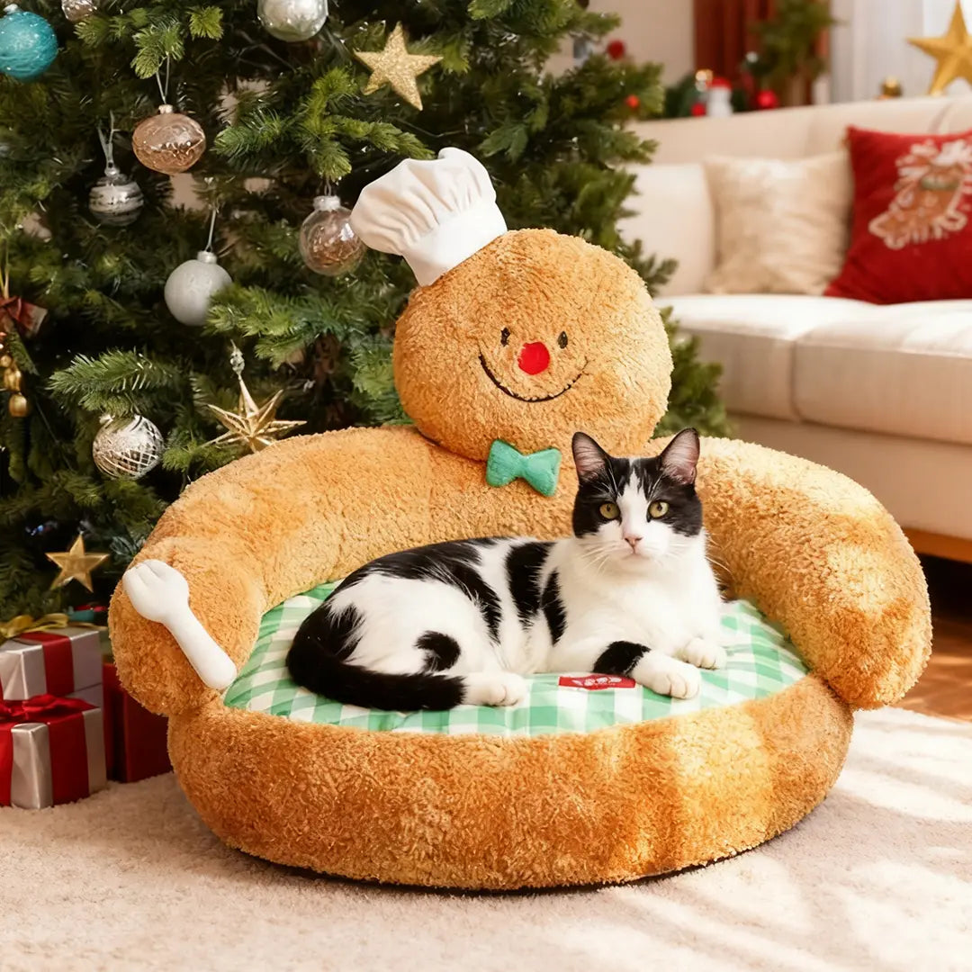 Pawsmas Gingerbread Hug Pet Sofa Bed