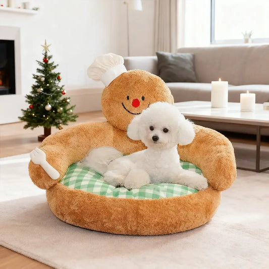 Pawsmas Gingerbread Hug Pet Sofa Bed