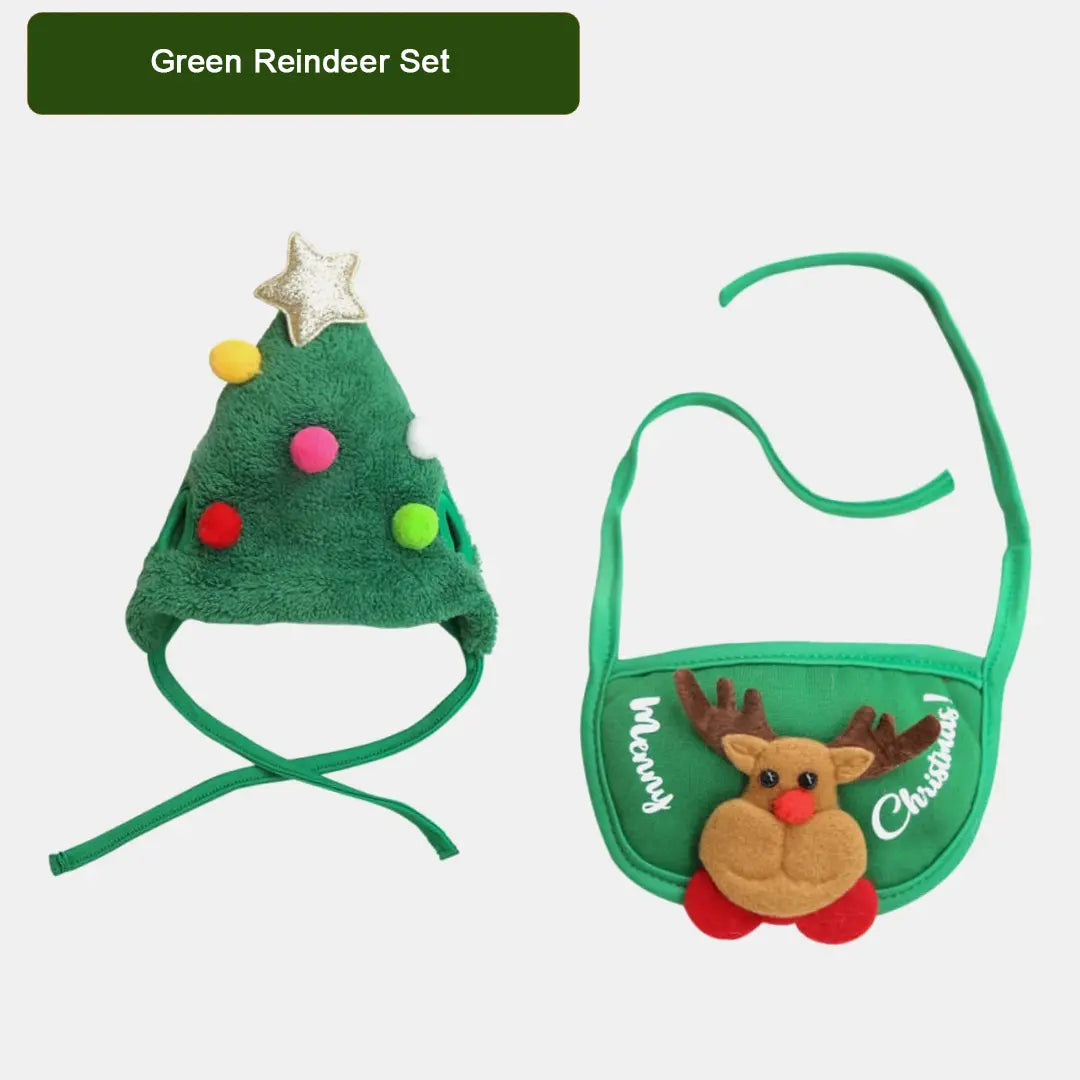 Pawsmas Christmas Pet Hat & Bandana Set