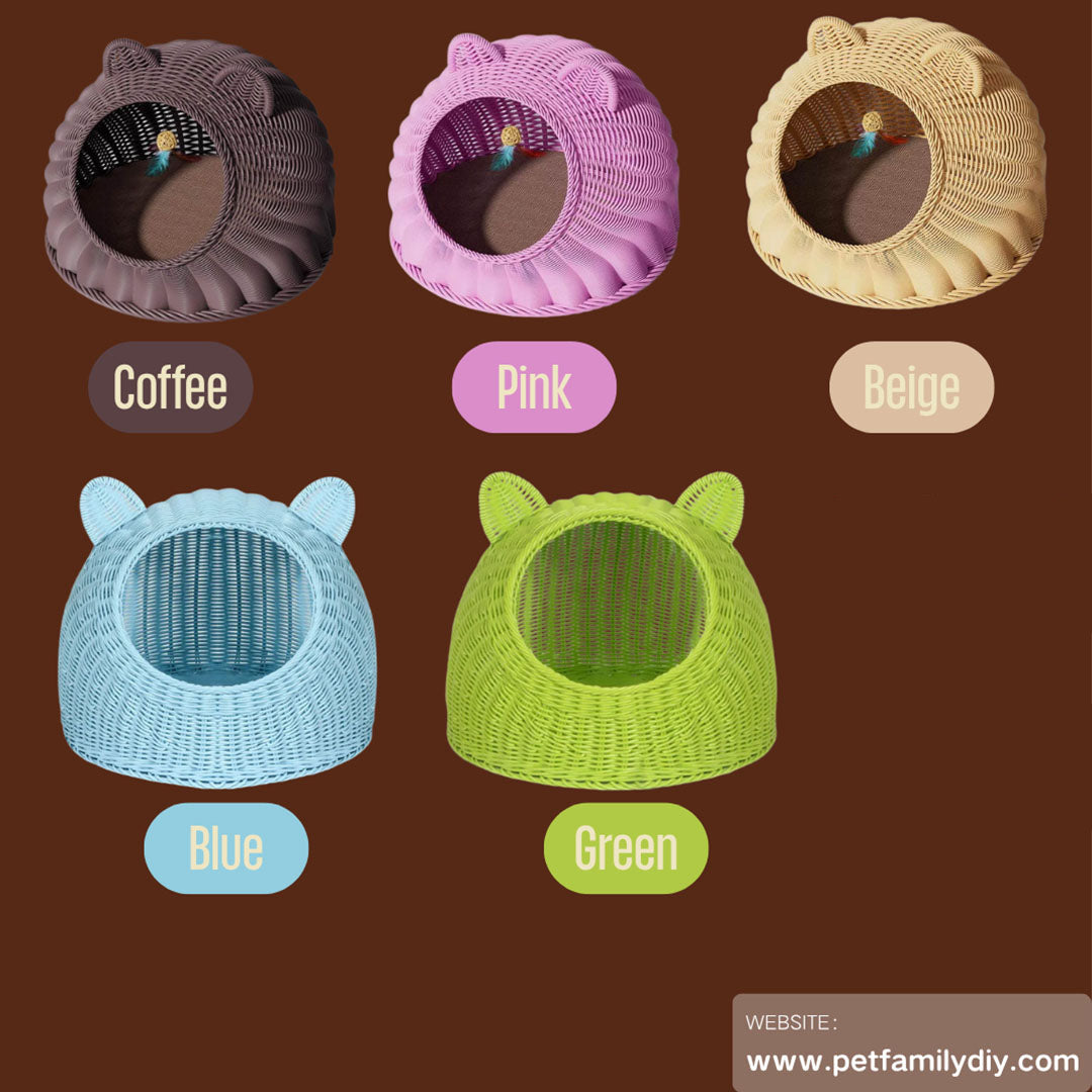 Rattan Cat Bed Stylish Wicker Cat Beds Pet Furniture