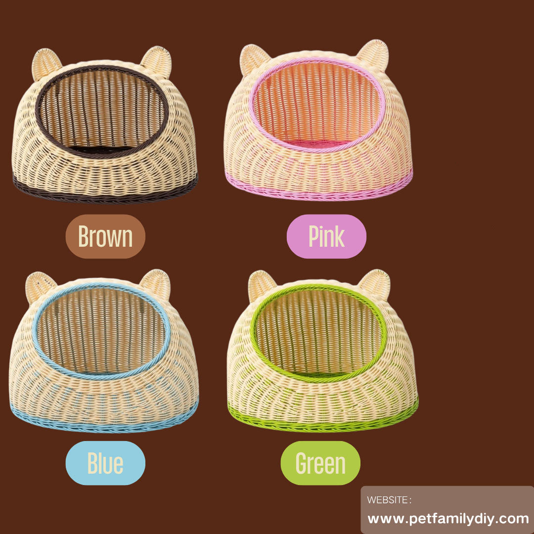 Rattan Cat Bed Stylish Wicker Cat Beds Pet Furniture