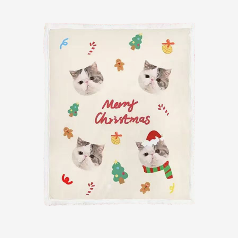 Merry Christmas Customized Pet Blanket