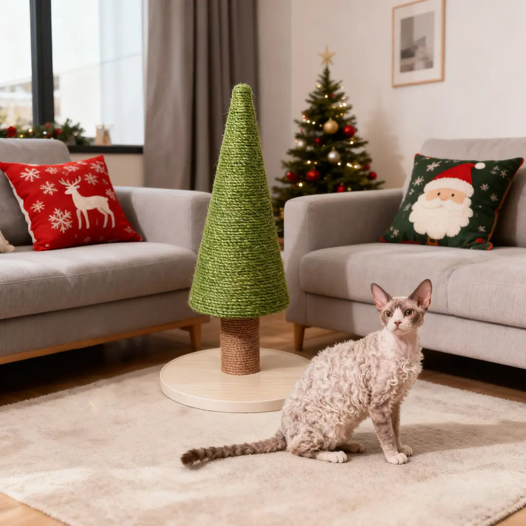 Minimalist Christmas Tree Cat Scratching Post