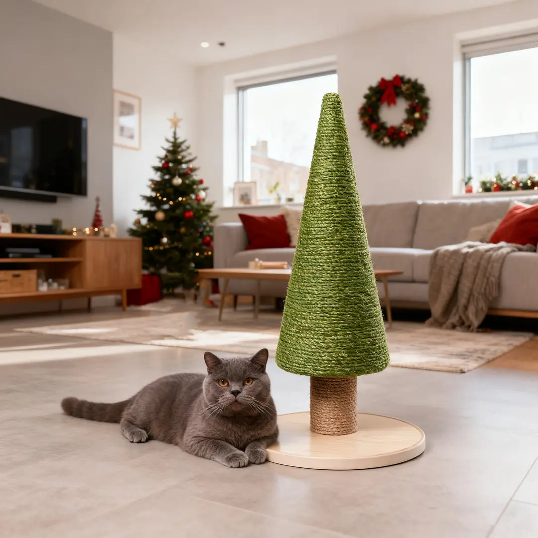 Minimalist Christmas Tree Cat Scratching Post