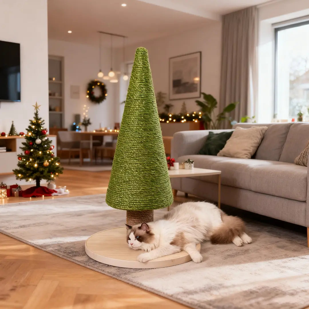Minimalist Christmas Tree Cat Scratching Post