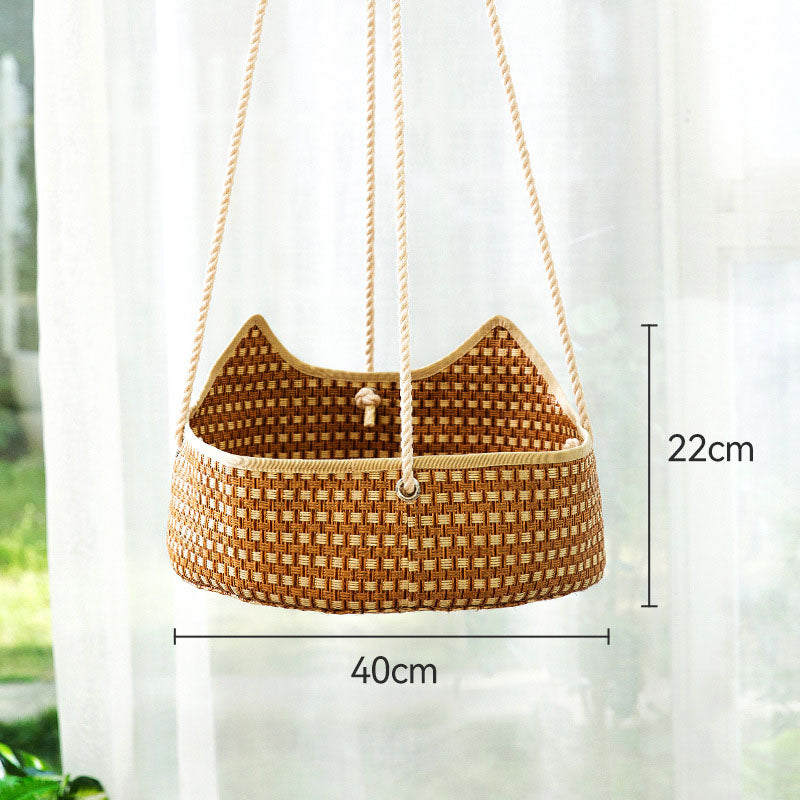 Natural Woven Cat Hammock