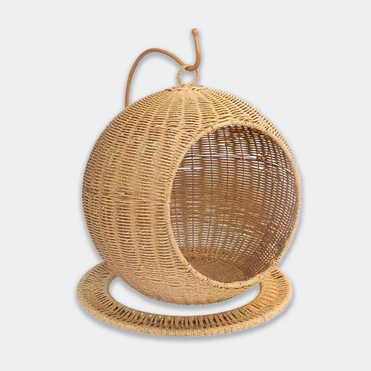 Natural seagrass woven hammock pet bed cat bed