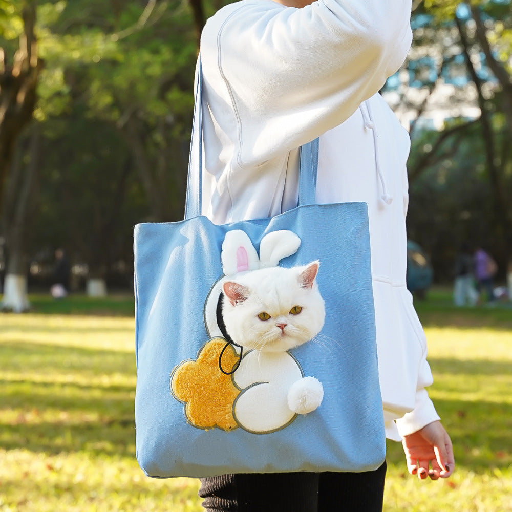 Portable Pet Carrier Bag Breathable Single Shoulder Cat Bag