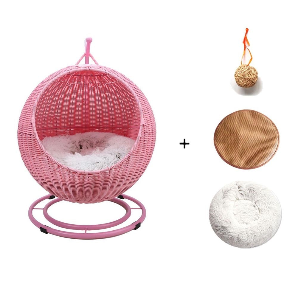 Natural seagrass woven hammock pet bed cat bed