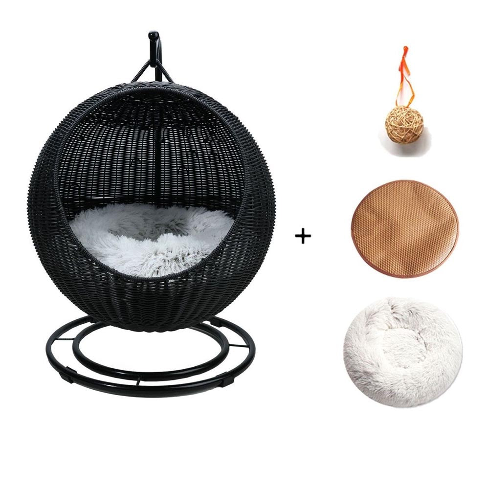 Natural seagrass woven hammock pet bed cat bed