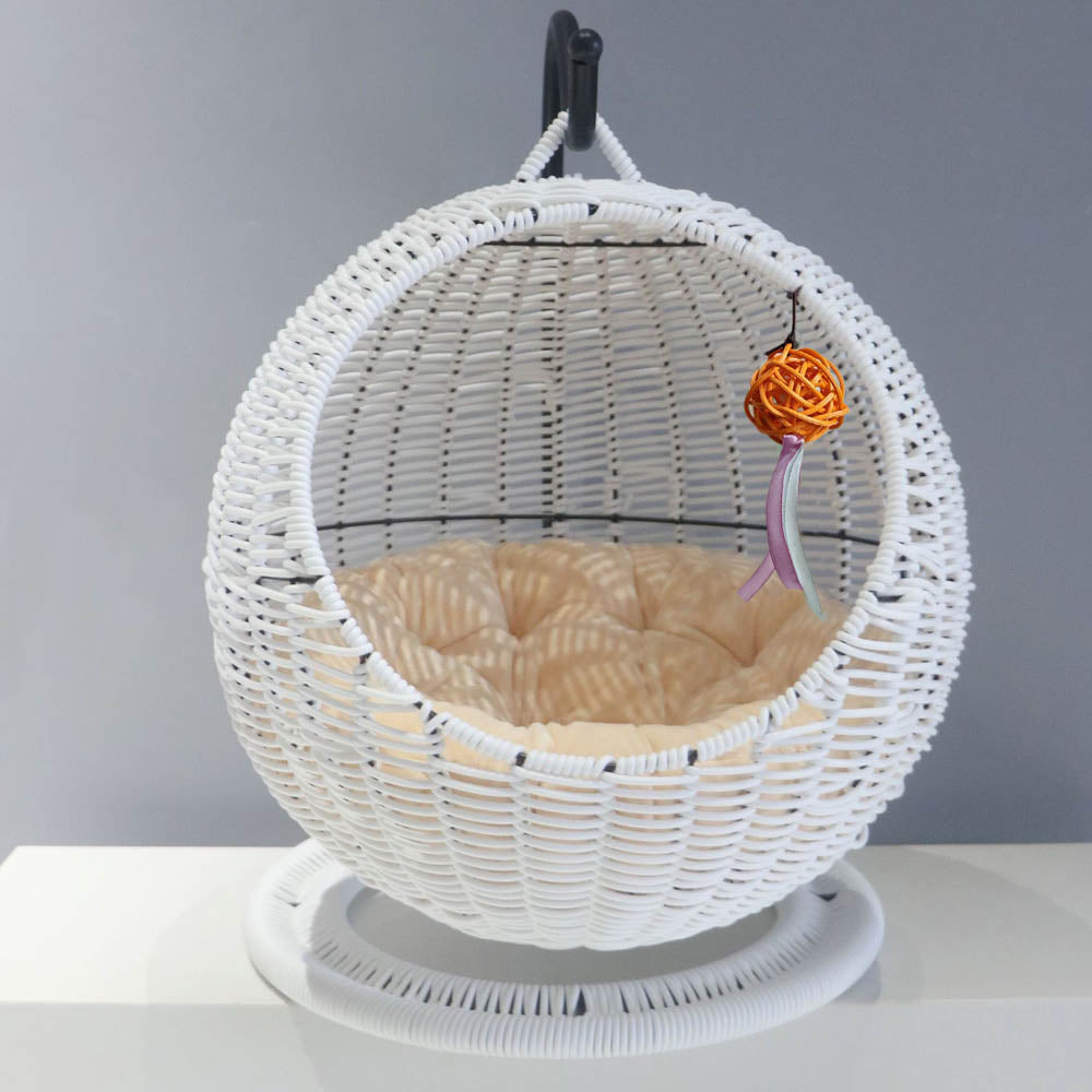 Natural seagrass woven hammock pet bed cat bed