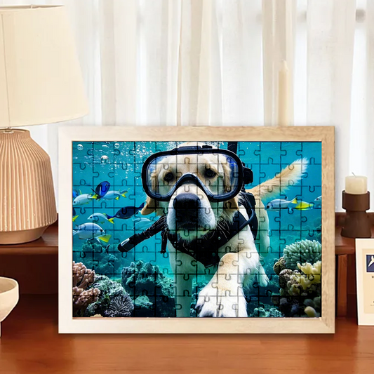 Ocean Rebirth Customized Pet Portrait Puzzle